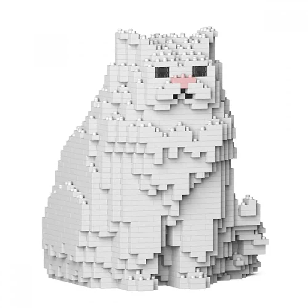 Persian Cat Building Kit Interlocking Blocks Pet Building Kit
