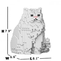Persian Cat Building Kit Interlocking Blocks Pet Building Kit