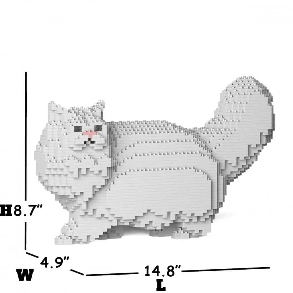 Persian Cat Building Kit Interlocking Blocks Pet Building Kit