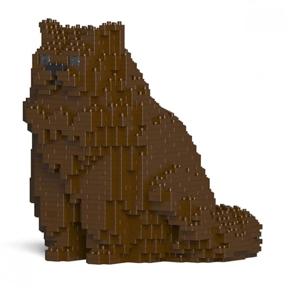 Persian Cat Building Kit Interlocking Blocks Pet Building Kit