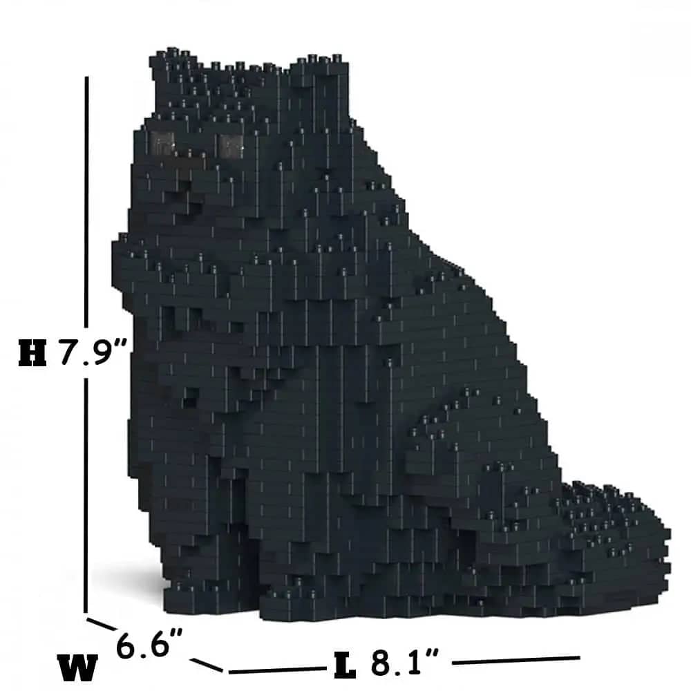 Persian Cat Building Kit Interlocking Blocks Pet Building Kit