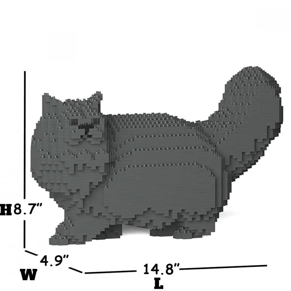 Persian Cat Building Kit Interlocking Blocks Pet Building Kit