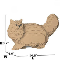 Persian Cat Building Kit Interlocking Blocks Pet Building Kit