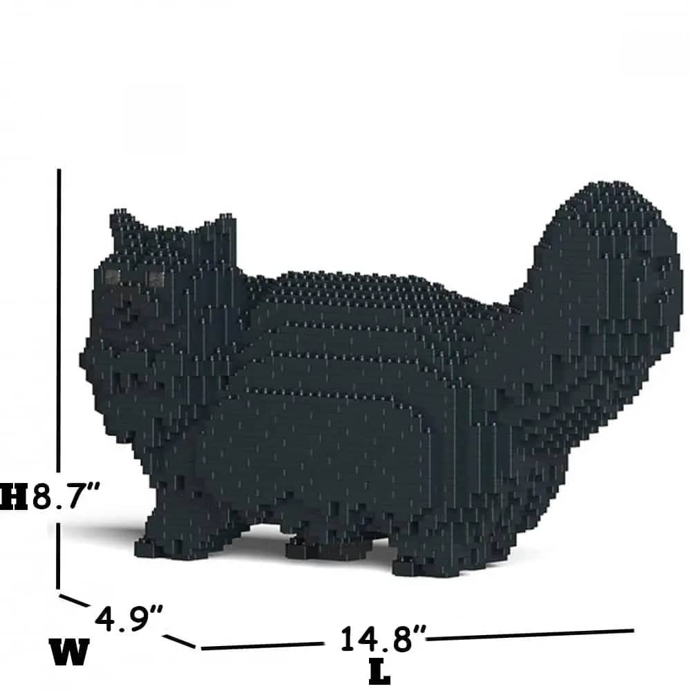 Persian Cat Building Kit Interlocking Blocks Pet Building Kit