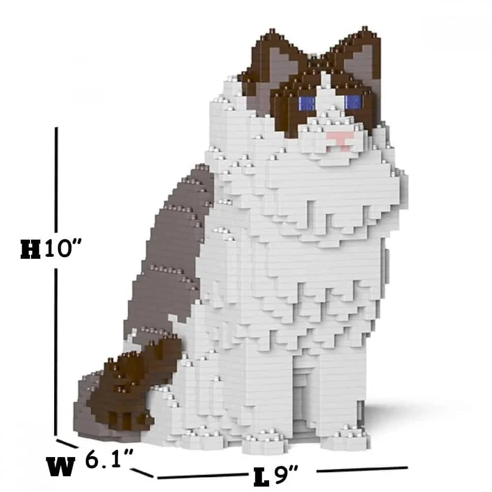 Ragdoll Cat Building Kit Interlocking Blocks Pet Building Kit