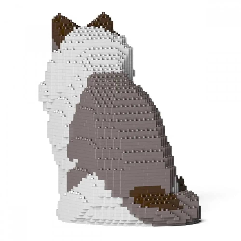Ragdoll Cat Building Kit Interlocking Blocks Pet Building Kit