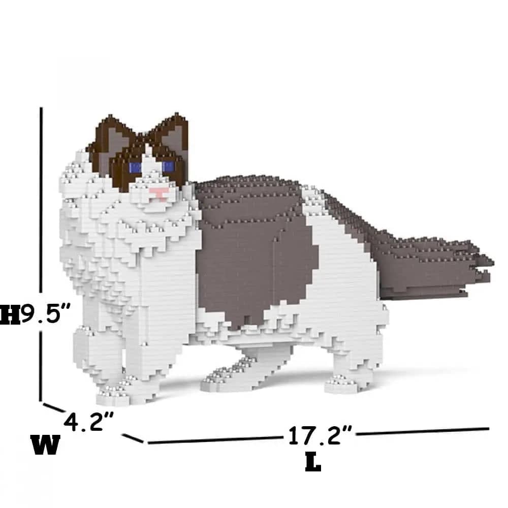 Ragdoll Cat Building Kit Interlocking Blocks Pet Building Kit