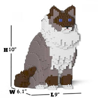 Ragdoll Cat Building Kit Interlocking Blocks Pet Building Kit