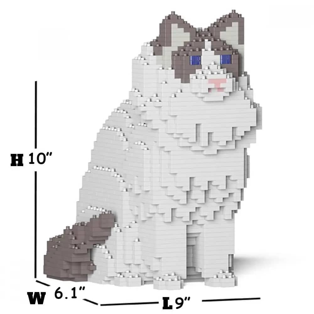 Ragdoll Cat Building Kit Interlocking Blocks Pet Building Kit