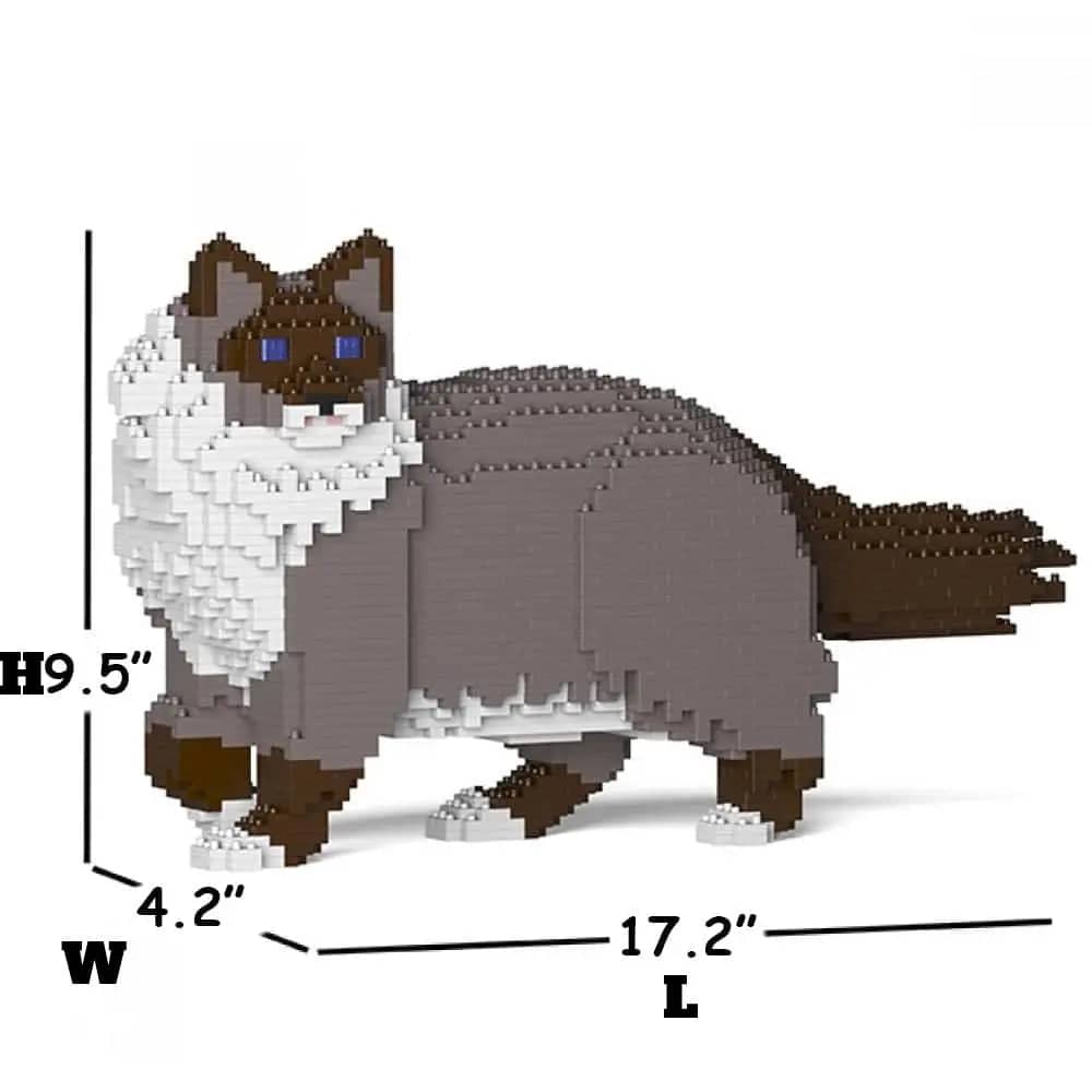 Ragdoll Cat Building Kit Interlocking Blocks Pet Building Kit