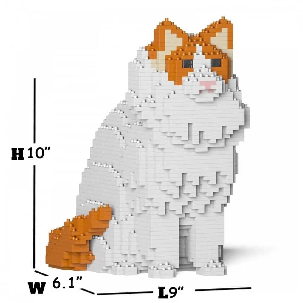 Ragdoll Cat Building Kit Interlocking Blocks Pet Building Kit