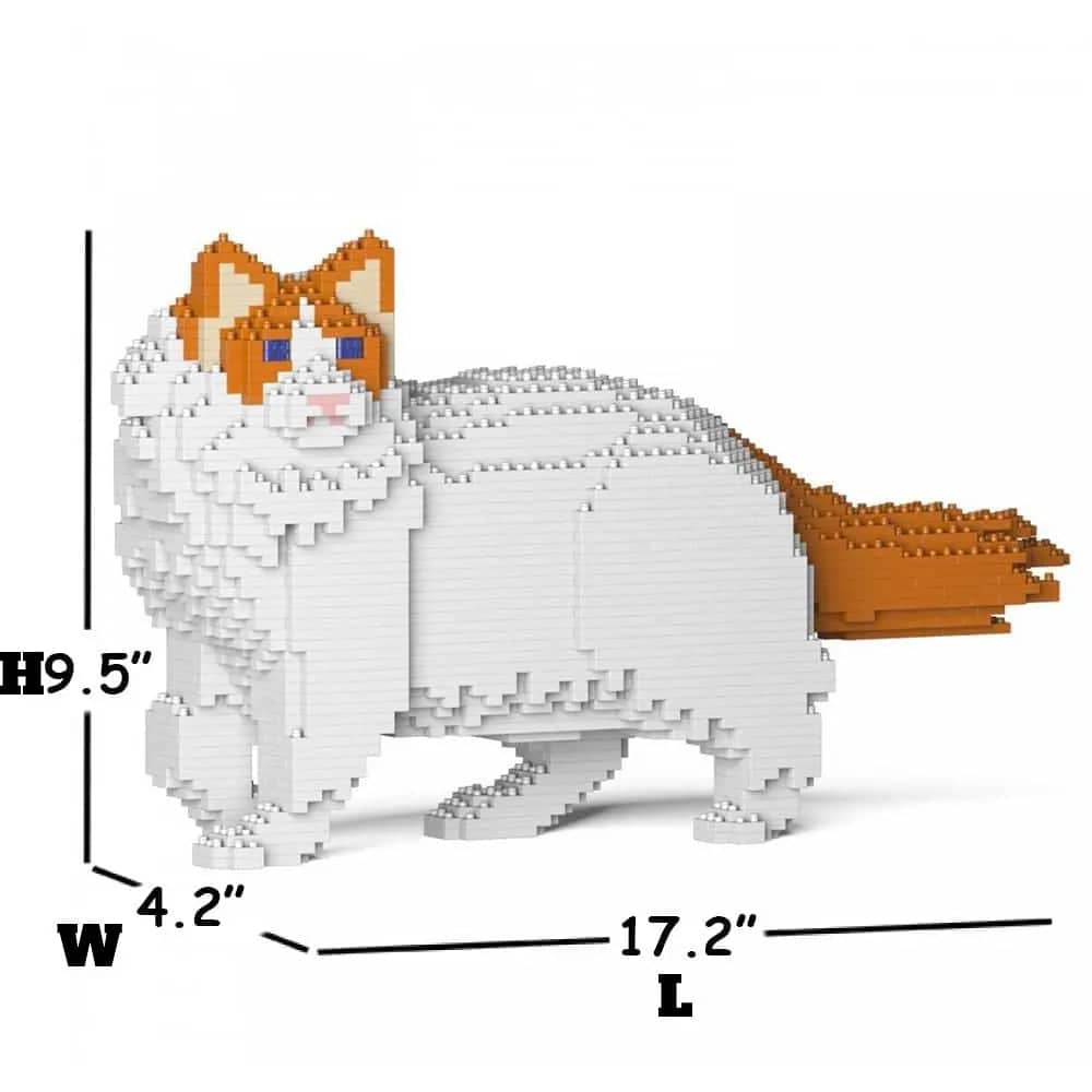 Ragdoll Cat Building Kit Interlocking Blocks Pet Building Kit