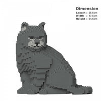 British Shorthair Cat Building Kit Interlocking Blocks Pet Building Kit