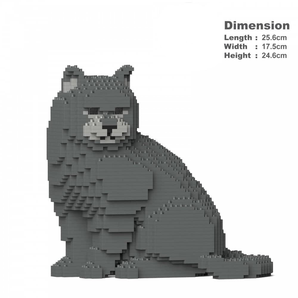 British Shorthair Cat Building Kit Interlocking Blocks Pet Building Kit