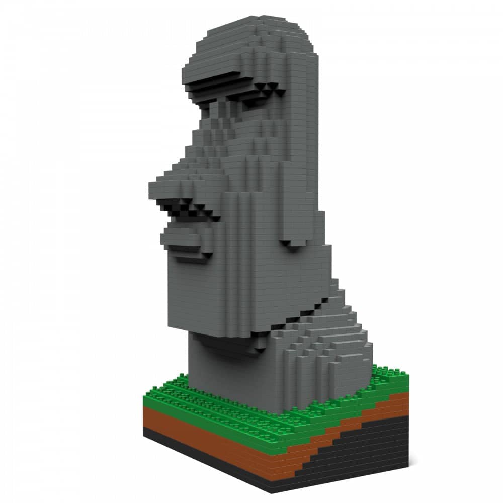 Moai Statue Building Kit Interlocking Blocks Pet Building Kit