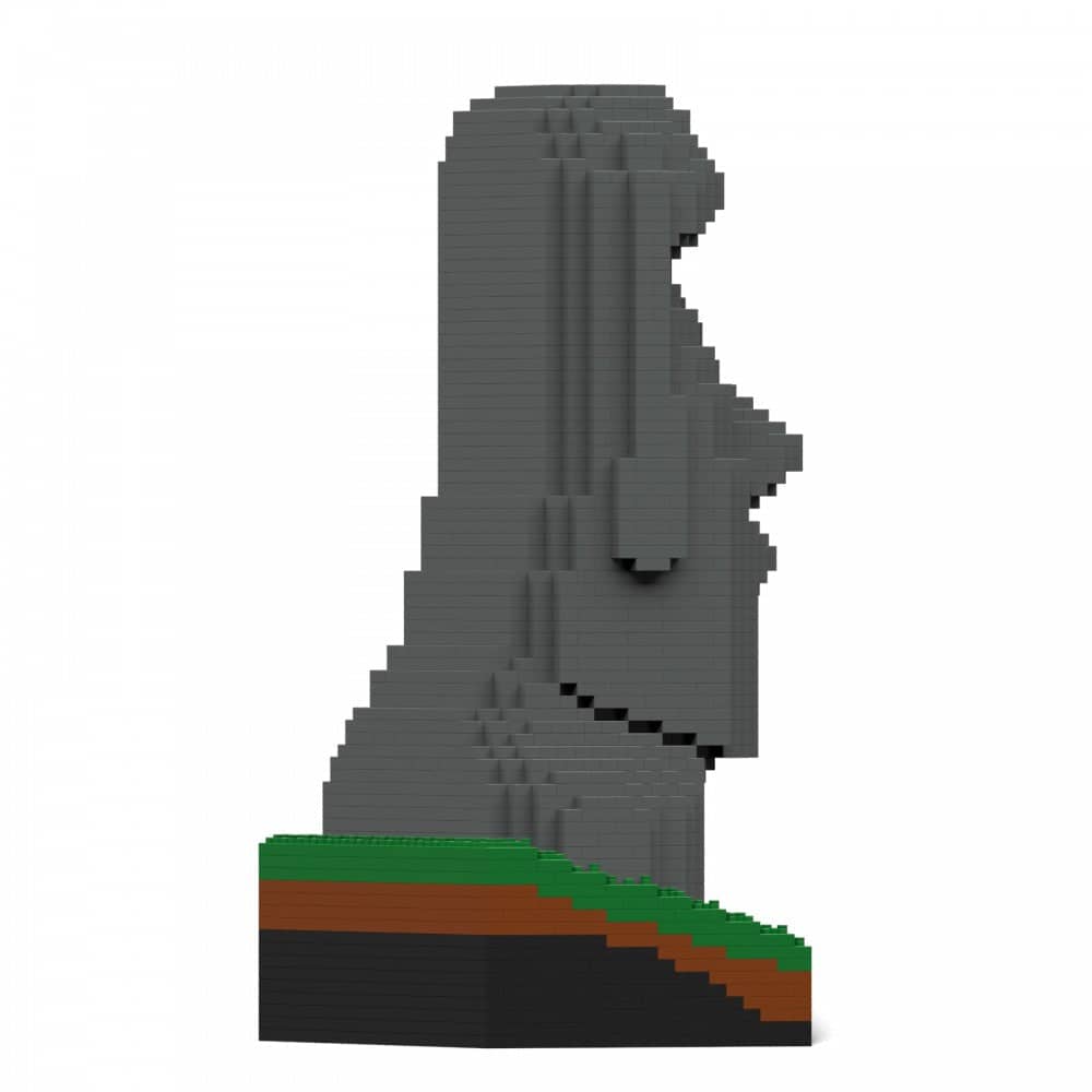 Moai Statue Building Kit Interlocking Blocks Pet Building Kit