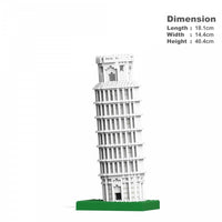 Leaning Tower Of Pisa Building Kit Interlocking Blocks Pet Building Kit