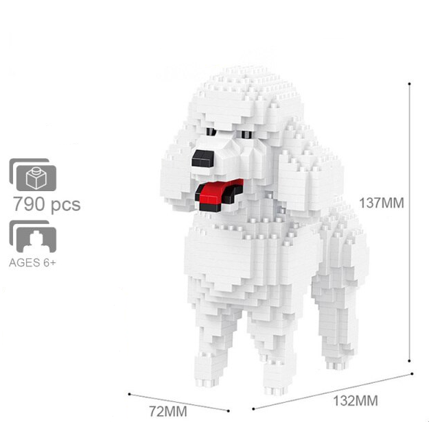 Realistic Poodle Building Kit Doggo Pet Building Kit