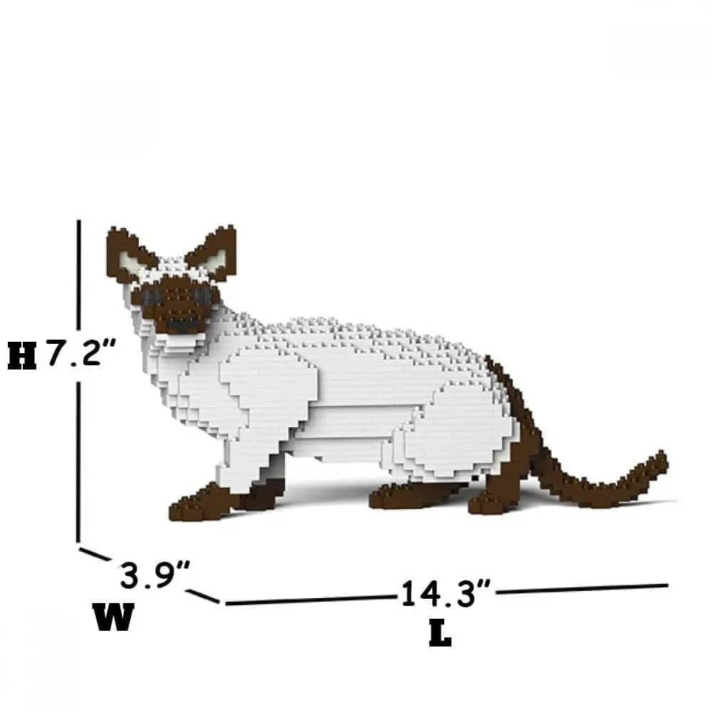 Siamese Cat Building Kit Interlocking Blocks Pet Building Kit