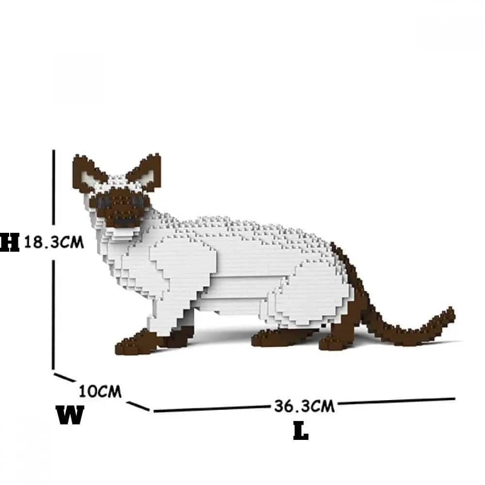 Siamese Cat Building Kit Interlocking Blocks Pet Building Kit