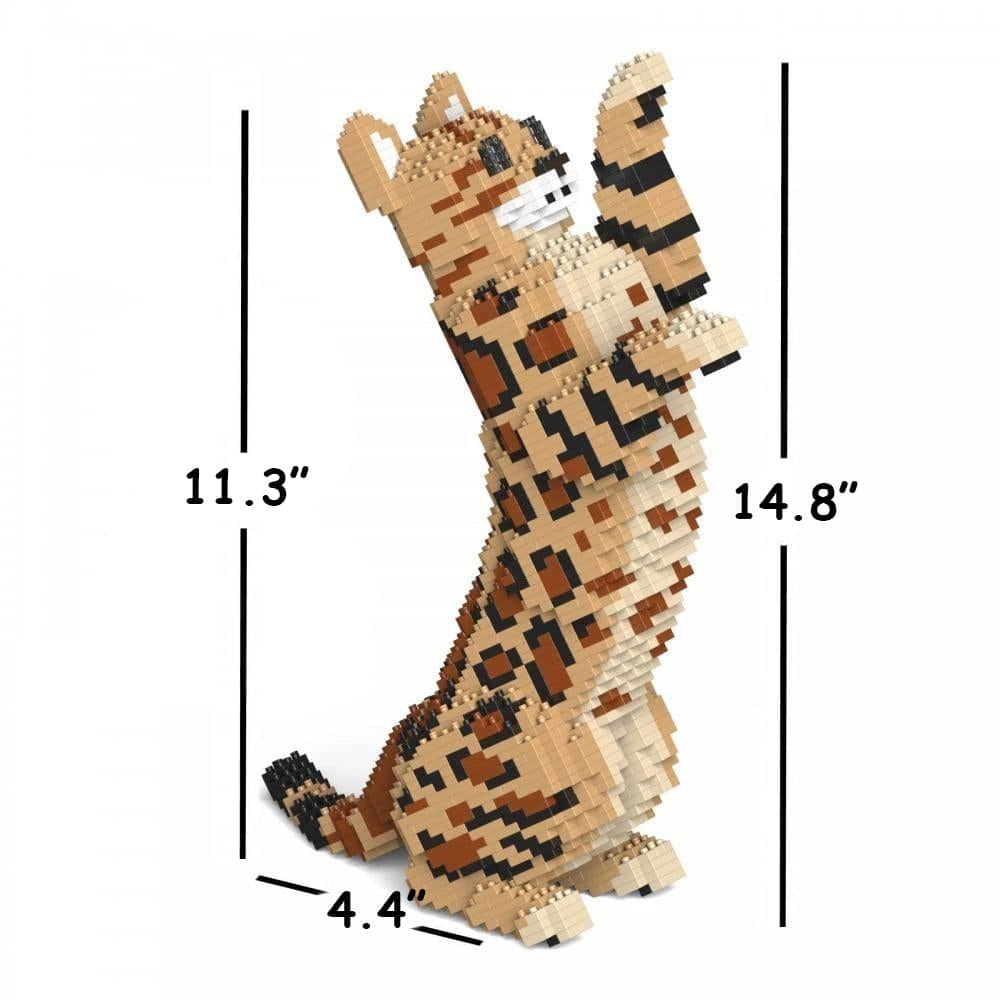 Bengal Cat Building Kit Interlocking Blocks Pet Building Kit