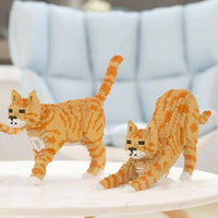 Tabby Cat Building Kit Interlocking Blocks Pet Building Kit