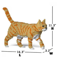 Tabby Cat Building Kit Interlocking Blocks Pet Building Kit