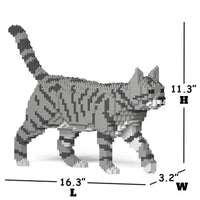 Tabby Cat Building Kit Interlocking Blocks Pet Building Kit