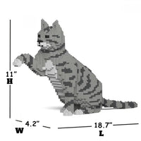 Tabby Cat Building Kit Interlocking Blocks Pet Building Kit