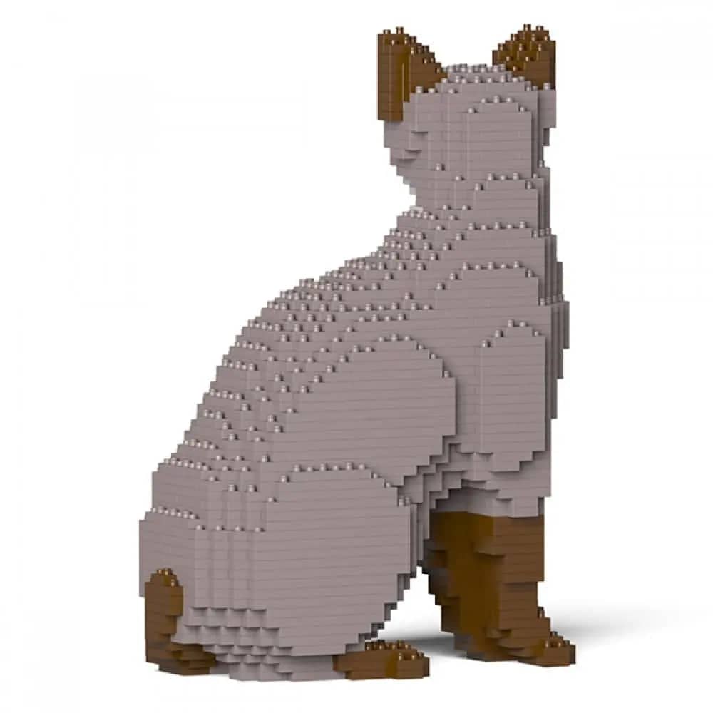 Tonkinese Cat Building Kit Interlocking Blocks Pet Building Kit