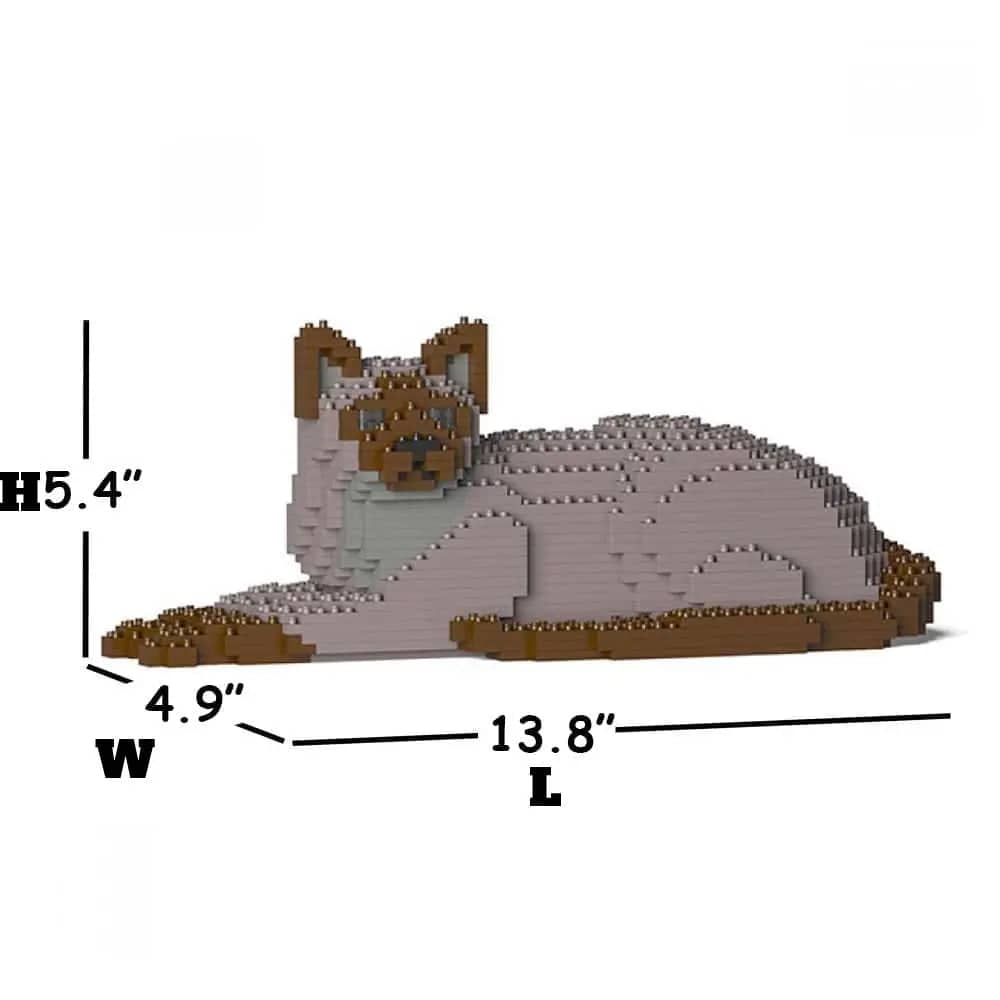 Tonkinese Cat Building Kit Interlocking Blocks Pet Building Kit