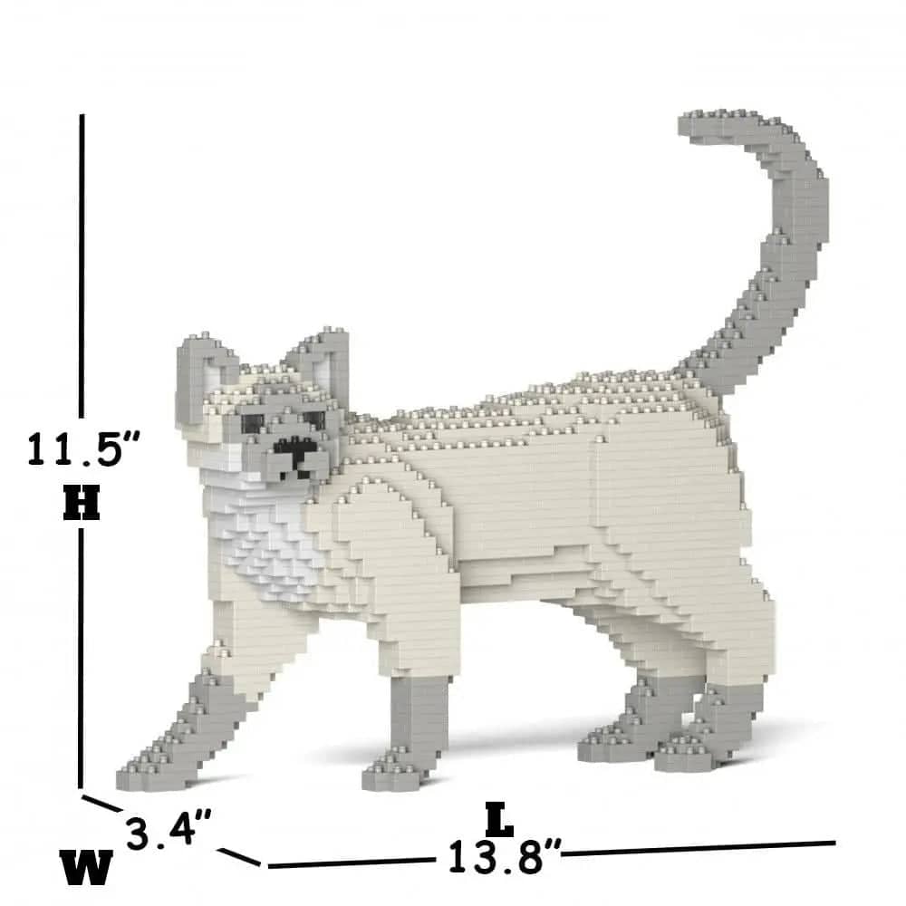 Tonkinese Cat Building Kit Interlocking Blocks Pet Building Kit