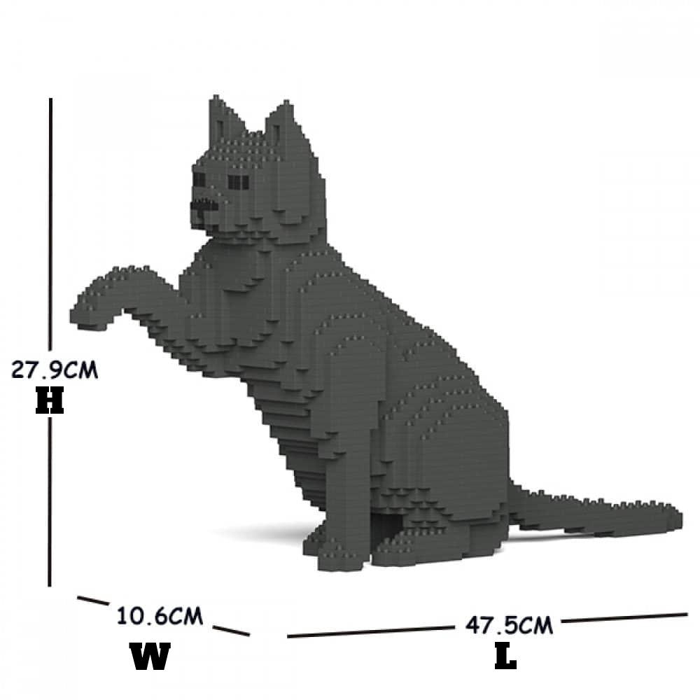 Grey Cats Building Kit Interlocking Blocks Pet Building Kit