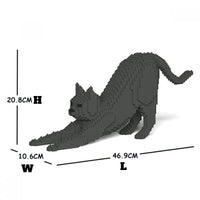 Grey Cats Building Kit Interlocking Blocks Pet Building Kit