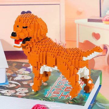 Realistic Golden Retriever Building Kit Doggo Pet Building Kit