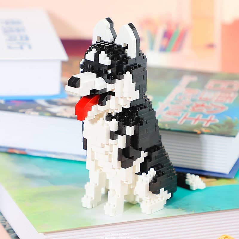 Realistic Husky Building Kit Doggo Pet Building Kit