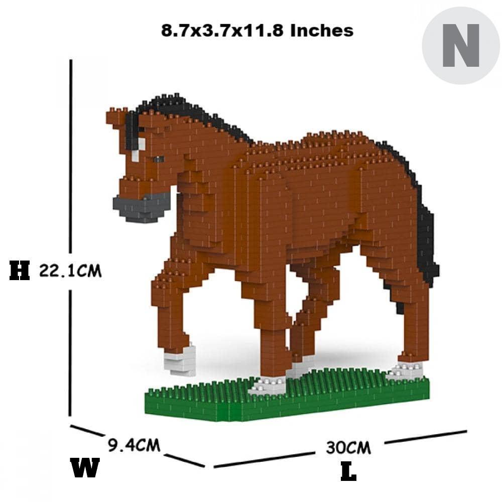 Horse Building Kit Interlocking Blocks Pet Building Kit