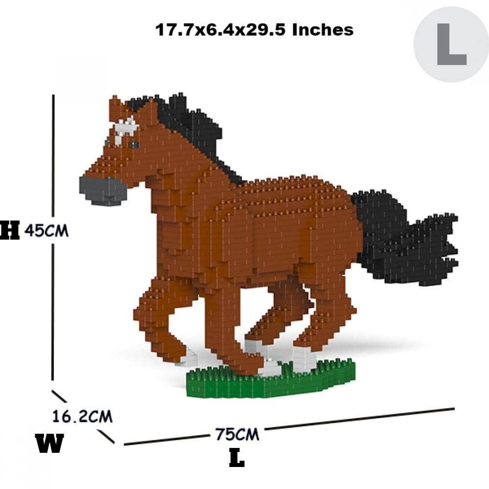 Horse Building Kit Interlocking Blocks Pet Building Kit