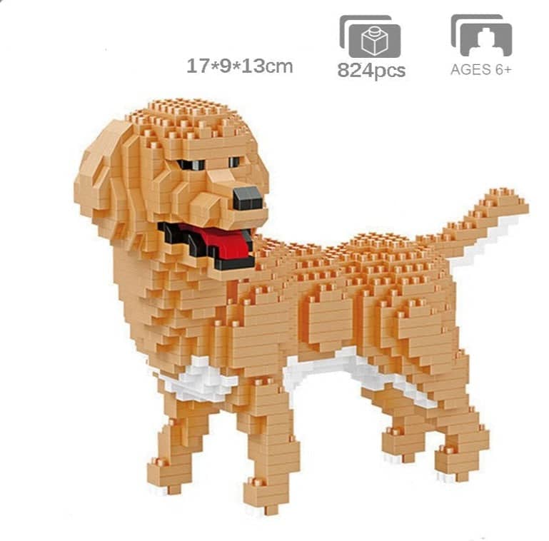 Realistic Golden Retriever Building Kit Doggo Pet Building Kit