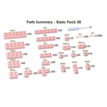 (NORMAL) Juego de ladrillos rosas 730 piezas