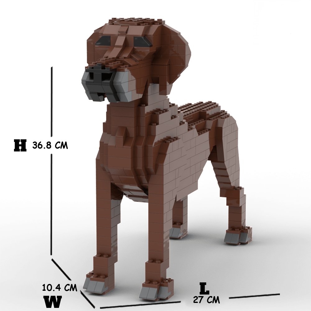 Rhodesian Ridgeback Building Kit Interlocking Blocks Pet Building Kit