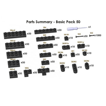 (SMALL) Black Brick Set 730Pcs Building Kit Interlocking Blocks Pet Building Kit