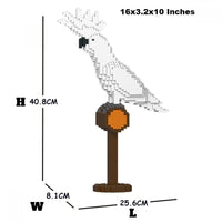 Sulphur Crested Cockatoo Building Kit Interlocking Blocks Pet Building Kit