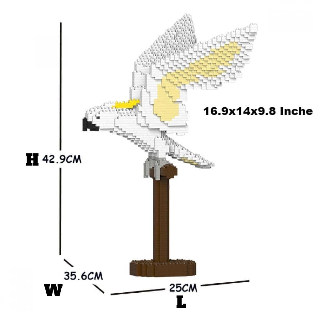 Sulphur Crested Cockatoo Building Kit Interlocking Blocks Pet Building Kit