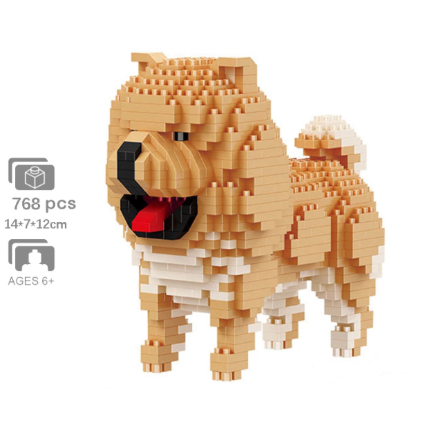 Realistic Chow Chow Building Kit Doggo Pet Building Kit