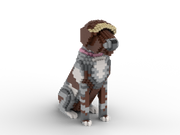 Wirehaired Pointing Griffon Building Kit Interlocking Blocks Pet Building Kit