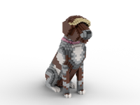 Wirehaired Pointing Griffon Building Kit Interlocking Blocks Pet Building Kit