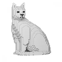 White Cats Building Kit Interlocking Blocks Pet Building Kit